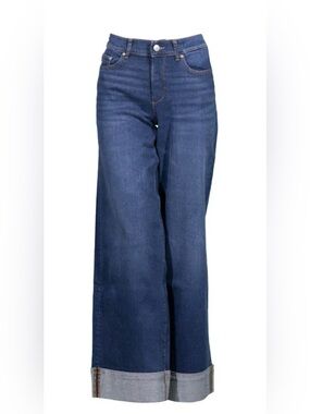 DL1961 NWT $289 Hepburn Wide-Leg Boardwalk Cuffed Jeans